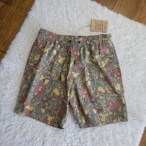 NWT Toad&Co Boundless Shorts Men's Medium Chive Fruit Print